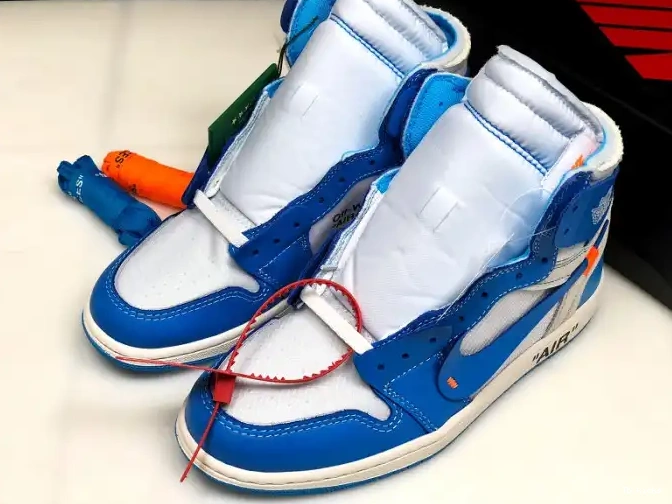 Rep TBK Jordan Off-White AQ0818-148 Air Blue 1 Powder UNC 0424